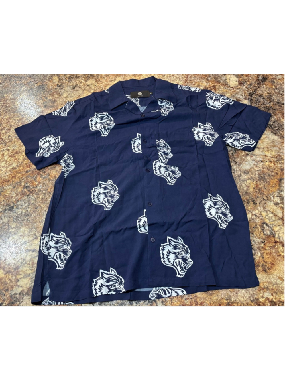 Darc Sport Club Monogram Ace Button Up Shirt Medium